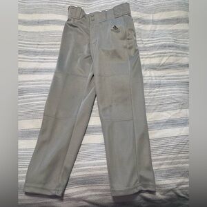 adidas Boy’s Light Gray Baseball pants with Subtle Logo
